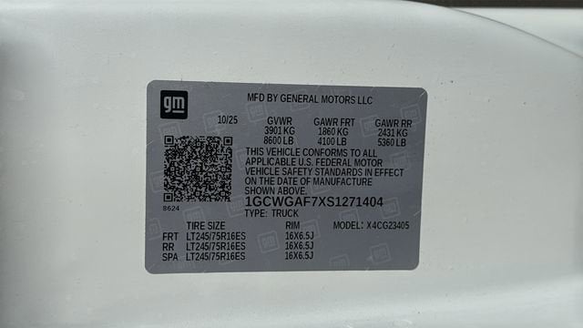 2025 Chevrolet Express Cargo 2500 WT